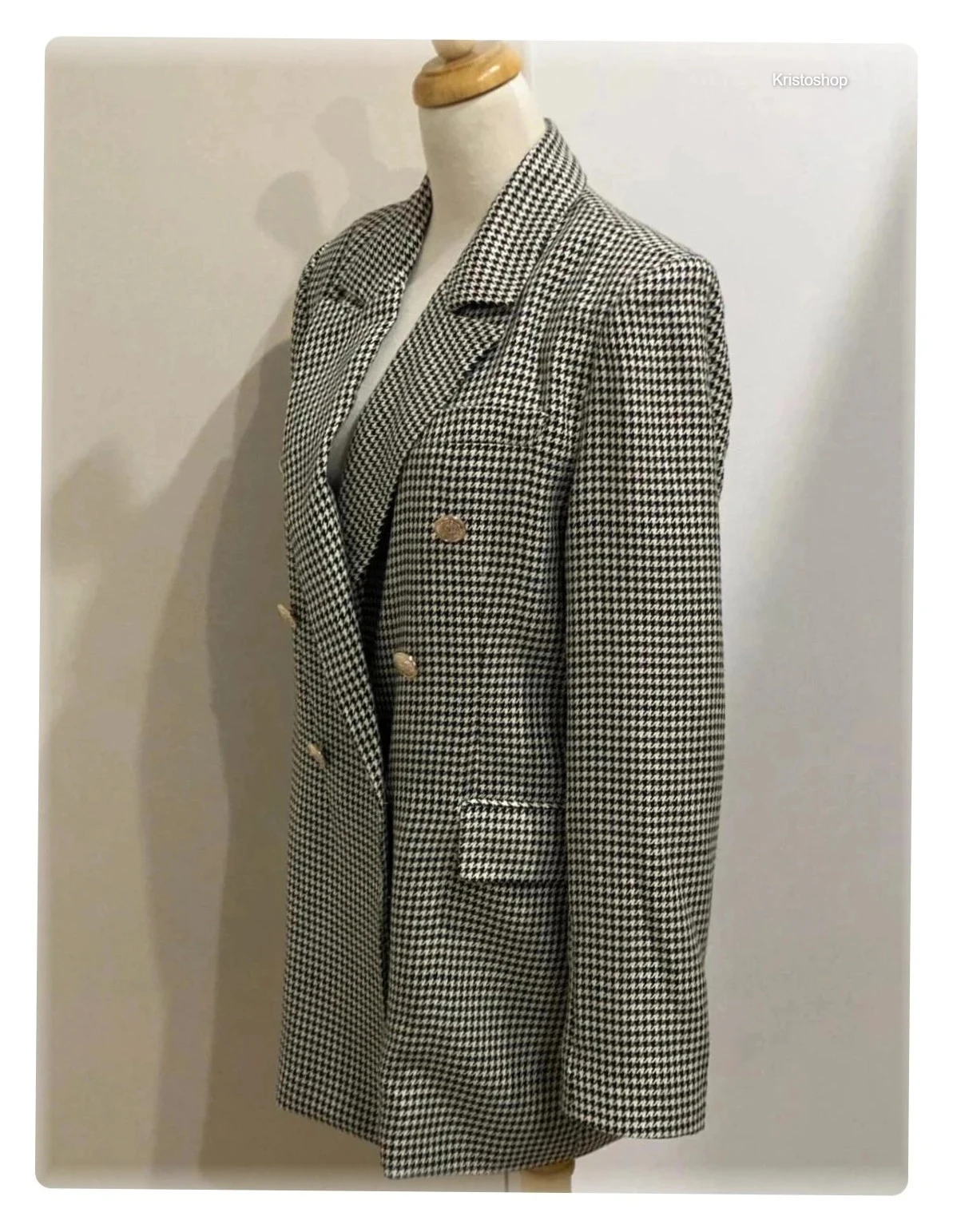 Jaqueta Vintage Blazer Lefties xadrez cinza Tamanho L – photo 4